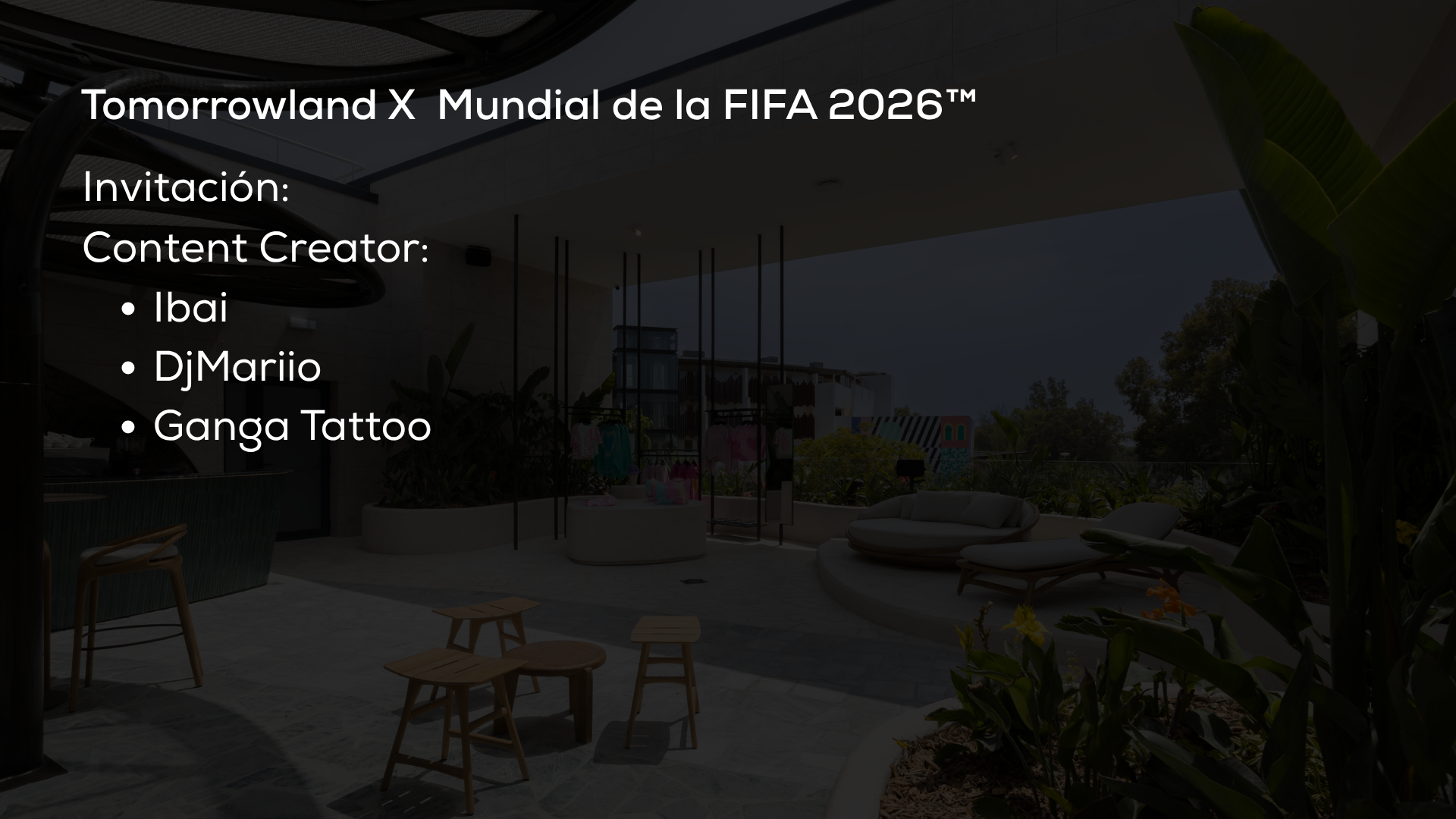 Invitación Content Creator Ibai DjMariio Ganga Tattoo