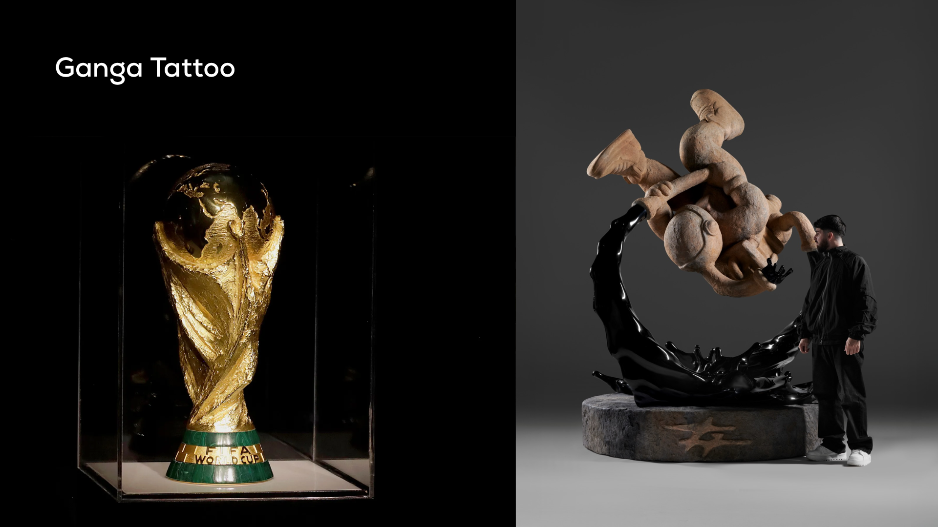 Trofeo Mundial y referencia escultura Ganga